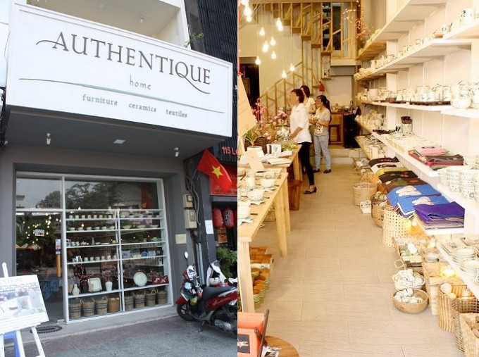 「AUNTHENTIQUE」の店舗外観と店内の様子