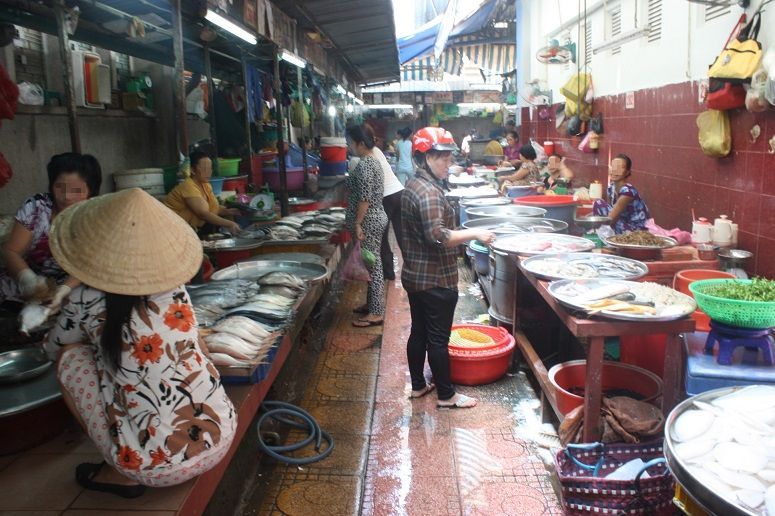 ソンチウ市場の魚売り場