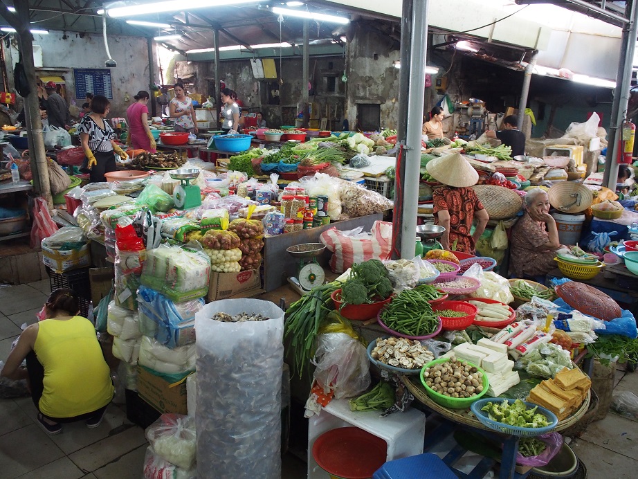 ハン市場の野菜売り場